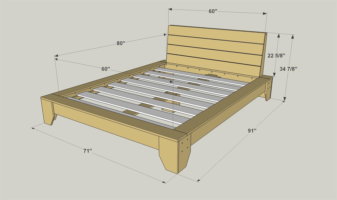 Platform bed frames